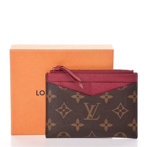 louis vuitton card holder fuchsia